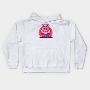 Happy pig Kids Hoodie